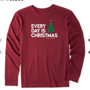 Life is Good every day is Christmas LS Tee